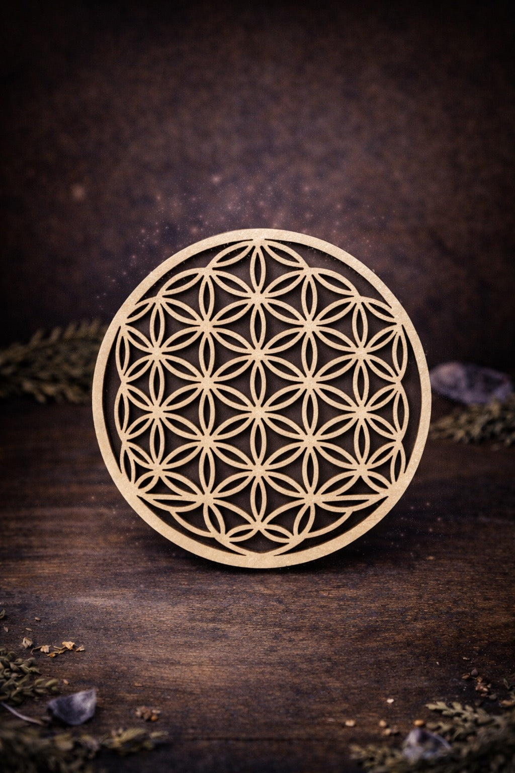 Fleur de vie en bois - 10cm